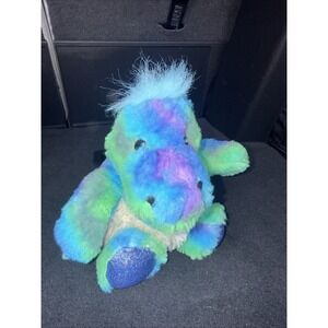 Warmies Lavender Dinosaur Plush Heat Cold Sleep Comfort Purple Green Blue EUC